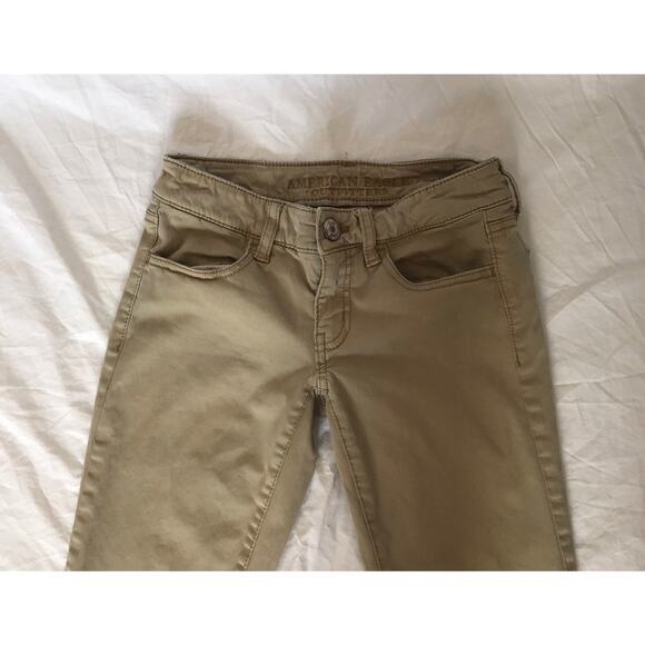 American‎ eagle tan jegging super stretch 00short - Picture 3 of 11